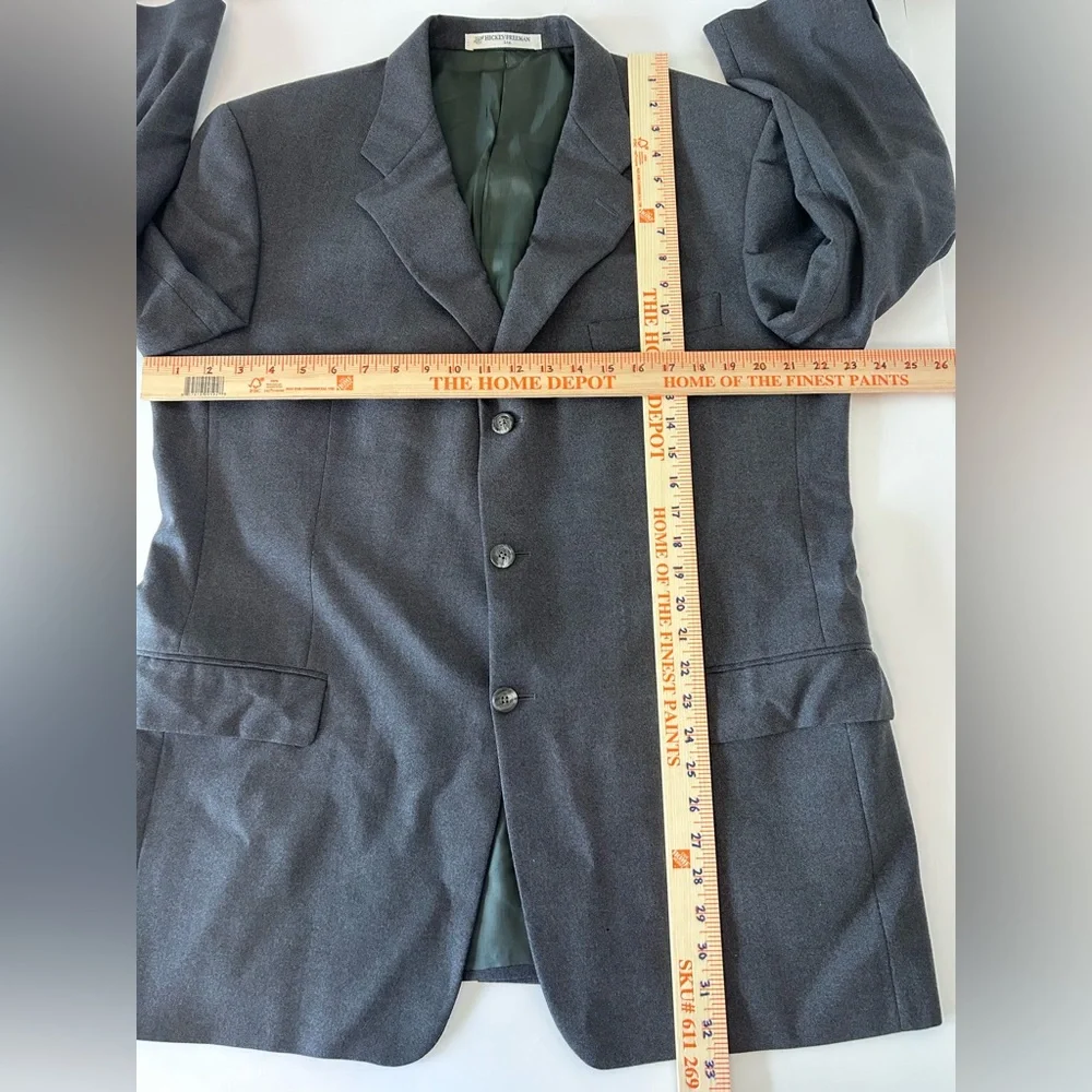 Hickey Freeman for Nordstrom men’s grey 100% wool blazer suit jacket size 43R‎